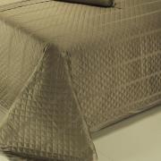 Kit: 1 Cobre-leito Casal + 2 porta-travesseiros Cetim 300 fios 100% Algodo - Denver Tabaco - Dui Design