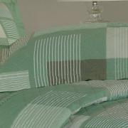 Enxoval Casal com Cobre-leito 7 peas 150 fios - Denver Verde - Dui Design