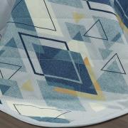 Kit: 1 Cobre-leito Casal + 2 Porta-travesseiros Percal 200 fios - Denzel Azul - Dui Design