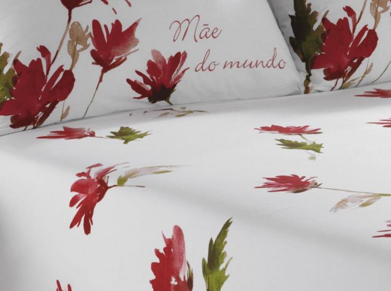 Jogo de Cama Casal 100% algodo - A Melhor Me do Mundo - Teka