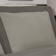 Kit: 1 Cobre-leito Casal Bouti de Microfibra Ultrasonic  + 2 Porta-travesseiros - Diamond Taupe - Dui Design