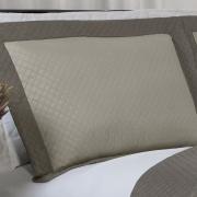 Kit: 1 Cobre-leito Casal Bouti de Microfibra Ultrasonic  + 2 Porta-travesseiros - Diamond Taupe - Dui Design