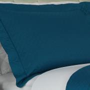 Kit: 1 Cobre-leito Casal Bouti de Microfibra Ultrasonic + 2 Porta-travesseiros - Diamond Azul Mykonos - Dui Design