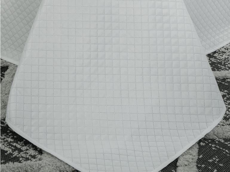 Kit: 1 Cobre-leito Solteiro Bouti de Microfibra Ultrasonic + 1 Porta-travesseiro - Diamond Branco - Dui Design