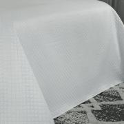 Kit: 1 Cobre-leito Solteiro Bouti de Microfibra Ultrasonic + 1 Porta-travesseiro - Diamond Branco - Dui Design