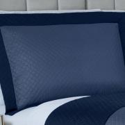 Kit: 1 Cobre-leito Solteiro Bouti de Microfibra Ultrasonic + 1 Porta-travesseiro - Diamond Indigo - Dui Design