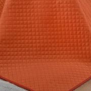 Kit: 1 Cobre-leito Solteiro Bouti de Microfibra Ultrasonic + 1 Porta-travesseiro - Diamond Laranja - Dui Design