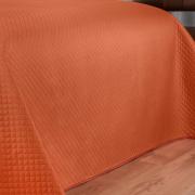 Kit: 1 Cobre-leito Solteiro Bouti de Microfibra Ultrasonic + 1 Porta-travesseiro - Diamond Laranja - Dui Design