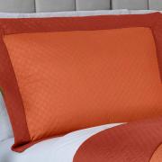 Kit: 1 Cobre-leito Solteiro Bouti de Microfibra Ultrasonic + 1 Porta-travesseiro - Diamond Laranja - Dui Design