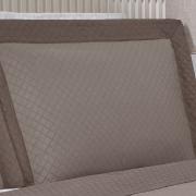 Kit: 1 Cobre-leito Casal Bouti de Microfibra Ultrasonic  + 2 Porta-travesseiros - Diamond Noz Moscada - Dui Design