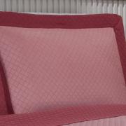 Kit: 1 Cobre-leito King Bouti de Microfibra Ultrasonic + 2 Porta-travesseiros - Diamond Rosa Velho - Dui Design