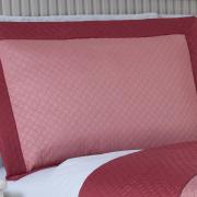 Kit: 1 Cobre-leito King Bouti de Microfibra Ultrasonic + 2 Porta-travesseiros - Diamond Rosa Velho - Dui Design