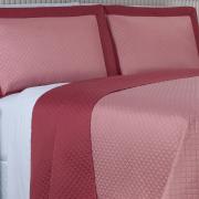 Kit: 1 Cobre-leito King Bouti de Microfibra Ultrasonic + 2 Porta-travesseiros - Diamond Rosa Velho - Dui Design