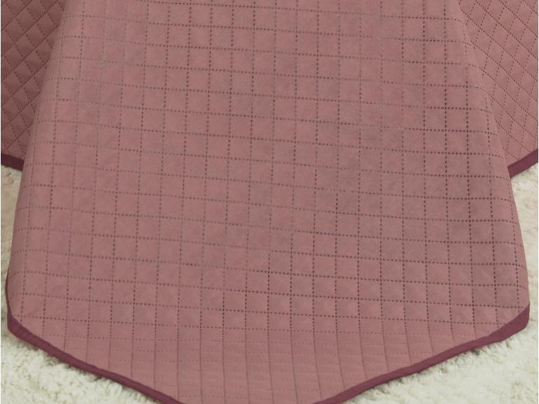 Kit: 1 Cobre-leito Solteiro Bouti de Microfibra Ultrasonic + 1 Porta-travesseiro - Diamond Rosa Velho - Dui Design
