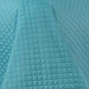 Kit: 1 Cobre-leito Queen Bouti de Microfibra Ultrasonic  + 2 Porta-travesseiros - Diamond Turquesa - Dui Design