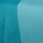 Kit: 1 Cobre-leito Queen Bouti de Microfibra Ultrasonic  + 2 Porta-travesseiros - Diamond Turquesa - Dui Design