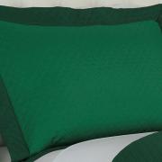 Kit: 1 Cobre-leito Casal Bouti de Microfibra Ultrasonic + 2 Porta-travesseiros - Diamond Verde - Dui Design