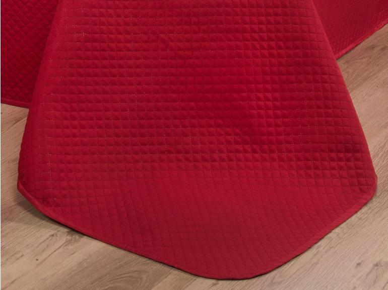 Kit: 1 Cobre-leito King Bouti de Microfibra Ultrasonic  + 2 Porta-travesseiros - Diamond Vermelho - Dui Design