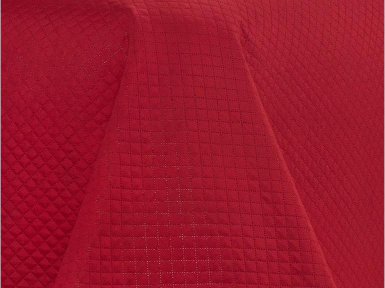 Kit: 1 Cobre-leito King Bouti de Microfibra Ultrasonic  + 2 Porta-travesseiros - Diamond Vermelho - Dui Design