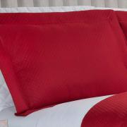 Kit: 1 Cobre-leito King Bouti de Microfibra Ultrasonic  + 2 Porta-travesseiros - Diamond Vermelho - Dui Design