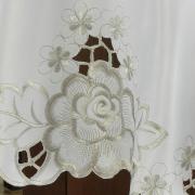Toalha de Mesa com Bordado Richelieu Redonda 180cm - Diane Branco - Dui Design
