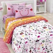 Enxoval Solteiro com Edredom 4 peas Tekinha Teen 100% algodo - Dirio - Teka