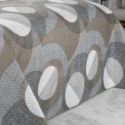 Kit: 1 Cobre-leito King Bouti de Microfibra Ultrasonic Estampada + 2 Porta-travesseiros - Dicaprio Taupe - Dui Design