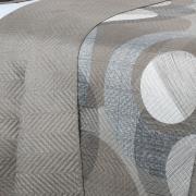 Kit: 1 Cobre-leito King Bouti de Microfibra Ultrasonic Estampada + 2 Porta-travesseiros - Dicaprio Taupe - Dui Design