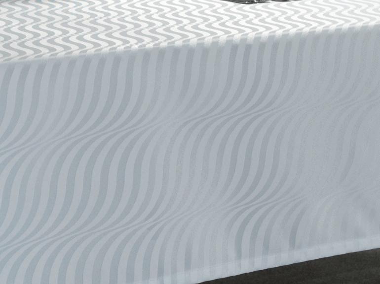 Toalha de Mesa Fácil de Limpar Retangular 8 Lugares 160x270cm - Dijon Branco - Dui Design