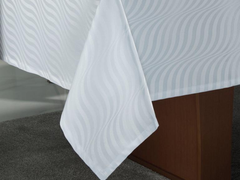 Toalha de Mesa Fácil de Limpar Retangular 8 Lugares 160x270cm - Dijon Branco - Dui Design