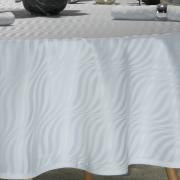 Toalha de Mesa Fácil de Limpar Redonda 220cm - Dijon Branco - Dui Design