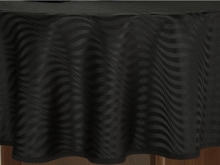 Toalha de Mesa Fcil de Limpar Redonda 160cm - Dijon Preto - Dui Design