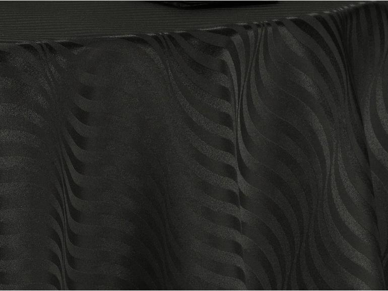 Toalha de Mesa Fcil de Limpar Redonda 180cm - Dijon Preto - Dui Design