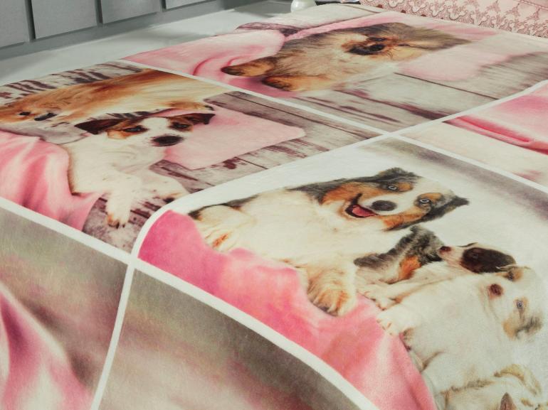 Cobertor Avulso Queen Flanelado com Estampa Digital 300 gramas/m - Dog Dream - Dui Design