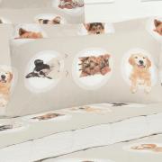 Enxoval Solteiro com Cobre-leito 5 peas 150 fios - Dog Show Cinza - Dui Design