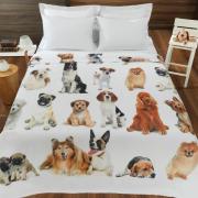 Cobertor Avulso Queen Flanelado com Estampa Digital - Dogs - Dui Design