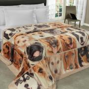 Cobertor Avulso Queen Flanelado com Estampa Digital - Dogs Faces - Dui Design