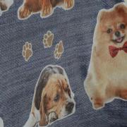 Cobertor Avulso Queen Flanelado com Estampa Digital 260 gramas/m² - Dogs Jeans - Dui Design