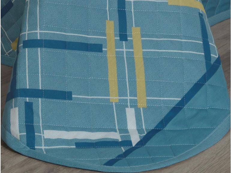 Kit: 1 Cobre-leito Queen + 2 Porta-travesseiros 150 fios - Dom Azul - Dui Design
