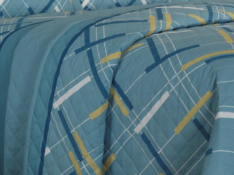 Enxoval Casal com Cobre-leito 7 peas 150 fios - Dom Azul - Dui Design