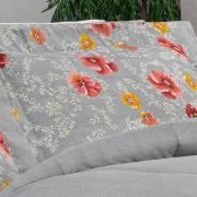 Jogo de Cama King Percal 180 fios - Dora Cinza - Dui Design