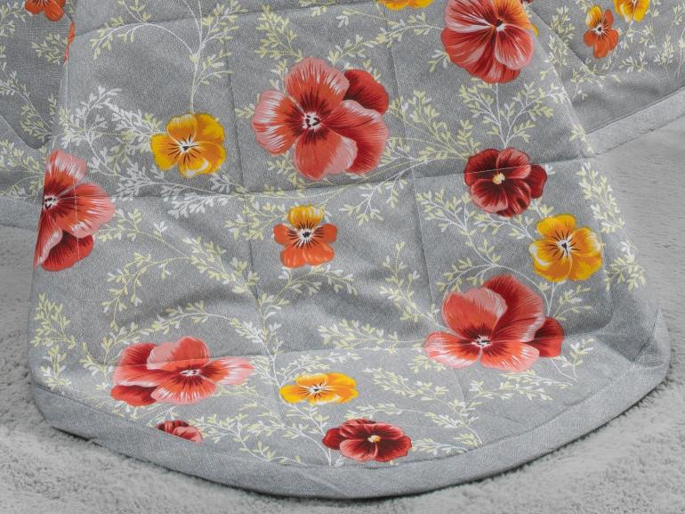 Enxoval King com Cobre-leito 7 peas Percal 180 fios - Dora Cinza - Dui Design