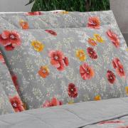 Enxoval King com Cobre-leito 7 peas Percal 180 fios - Dora Cinza - Dui Design