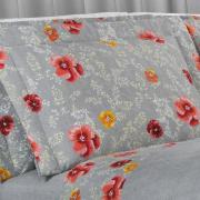 Enxoval King com Cobre-leito 7 peas Percal 180 fios - Dora Cinza - Dui Design