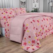 Edredom King Percal 180 fios - Dora Rosa - Dui Design