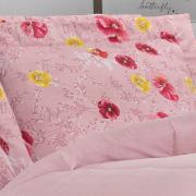 Jogo de Cama King Percal 180 fios - Dora Rosa - Dui Design