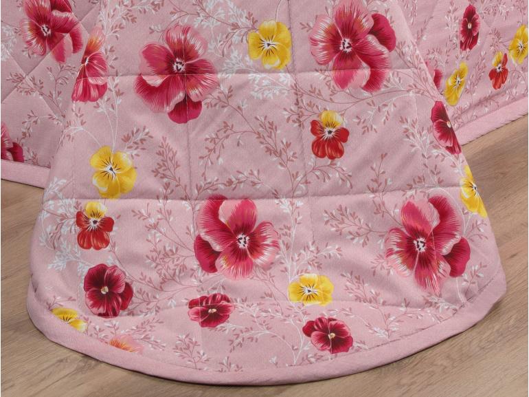Enxoval Queen com Cobre-leito 7 peas Percal 180 fios - Dora Rosa - Dui Design