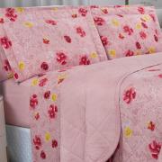 Enxoval Queen com Cobre-leito 7 peas Percal 180 fios - Dora Rosa - Dui Design