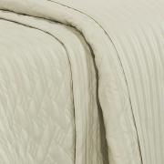 Kit: 1 Cobre-leito King + 2 porta-travesseiros Cetim de Algodo 1.000 fios - Dublin Marfim - Dui Design