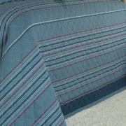 Kit: 1 Cobre-leito Queen + 2 Porta-travesseiros 150 fios - Duncan Azul - Dui Design